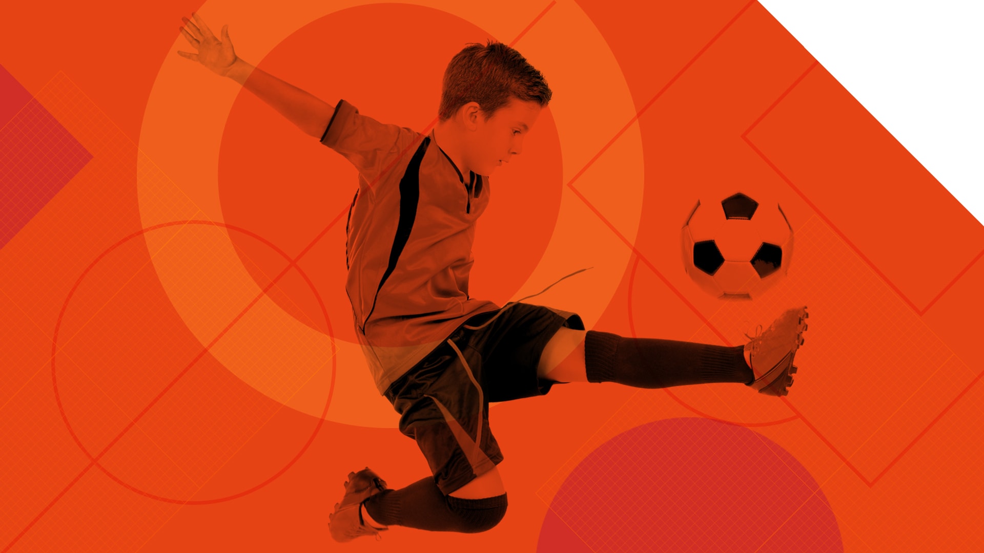 Enfant joue au soccer