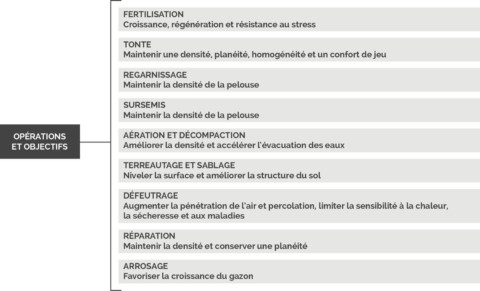 Tableau entretien gazon naturel